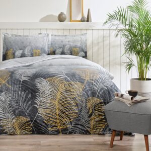 Özdilek Çift Kişilik Ranforce Nevresim Takımı Golden Palm Gri