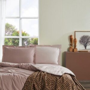 Özdilek Çift Kişilik Ranforce Nevresim Takımı Pamuk Batt.Bej Kahve