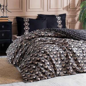 Özdilek Çift Kişilik Ranforce Nevresim Takımı Ouro Siyah